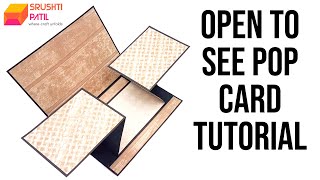 Open To See Pop Card Tutorial by Srushti Patil [upl. by Nosnibor]