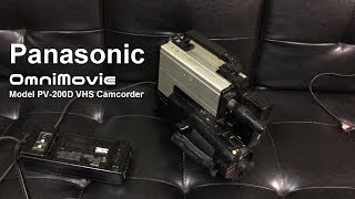 1985 Panasonic OmniMovie PV200D fullsize VHS Camcorder [upl. by Nelie652]