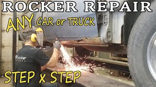 How NOT to Kick and Fill Repair Rocker Panels RIGHT 1993 Dodge Ram D250 Truck [upl. by Nwahsak120]