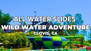 ALL BIG WATER SLIDES at Wild Water Adventure in Clovis CA [upl. by Dorris]