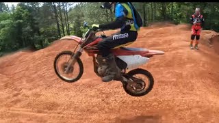 Jumping MorganHuntOffroad Honda 150f up 2 step [upl. by Brien]