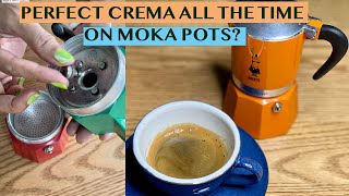 HOW TO MAKE PERFECT SHOTS COFFEE WITH ESPRESSO CREMA USING MOKA POTS [upl. by Zosema]