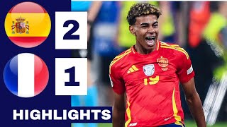 Spain vs France 21 HIGHLIGHTS amp ALL GOALS  EURO 2024  Lamine Yamal Goal vs France [upl. by Ferrick]