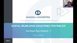 Sosyal Bilimlerde Araştırma Yöntemleri  Ara Sınav Soru Çözümü 1 [upl. by Archibaldo]