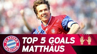 Top 5 Goals  FC Bayern Legend Lothar Matthäus [upl. by Sucram]