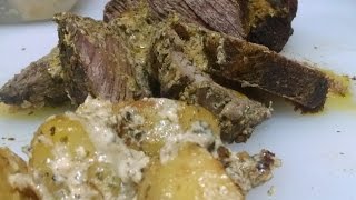 Filete en Moztaza con Papas Horneadas [upl. by Hollingsworth]