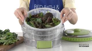 Dexas Turbo Fan ExpandableCollapsible Salad Spinner at Bed Bath amp Beyond [upl. by Isle]