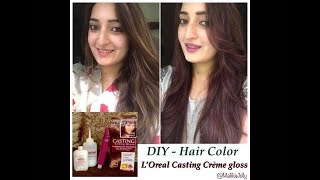 How to Colour your hair at home  L’Oreal Casting Creme Gloss [upl. by Jena]