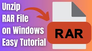 Unzip RAR File on Windows Easy Tutorial [upl. by Panchito]