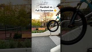 Hardtail vs Full Suspension Huck to Flat Test 🚴 mtb hardtail [upl. by Eugenie]