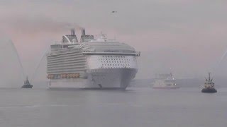 Harmony of the Seas early morning arrival in Southampton 17th May 2016 [upl. by Arman72]