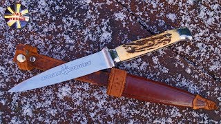 Anton Wingen Jr Othello Integral Knife Nicker Jagdmesser german hunting Solingen vintage Jägers [upl. by Sands602]