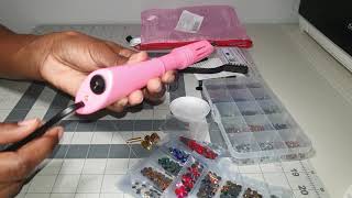 DIY  RHINESTONE APPLICATOR AND BEDAZZLER KIT  HOW TO APPLY STEP BY STEP AND REVIEW [upl. by Rot]