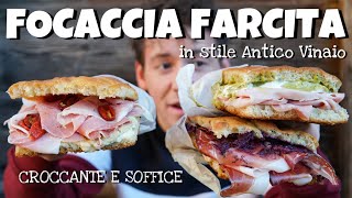 SCHIACCIATA FARCITA  focaccia toscana croccante e soffice in stile Antico Vinaio  Davide Zambelli [upl. by Anderer]