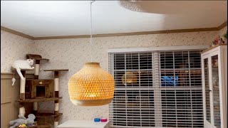 How to Assemble and Install IKEA Misterhult Bamboo Pendant Lamp [upl. by Dnalram]