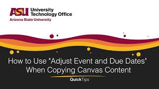 How to Use Adjust Event and Due Dates in Canvas [upl. by Eldridge]