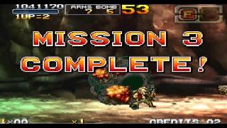 NDS metal slug 7 HARD no death ALL clear marco [upl. by Relyhs]