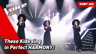 Perfectly HARMONIZED Performances in The Voice Kids 😇  Top 10 [upl. by Ada]