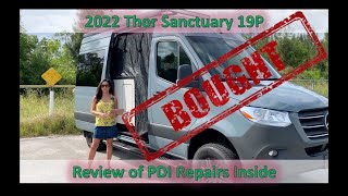 Ruby Adventure Mom reviews the PDI repairs for the 2022 Thor Sanctuary 19P [upl. by Notsgnik514]