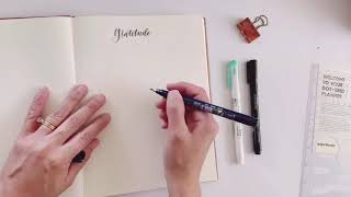 Paperblanks Dot Grid Planner Gratitude Log Tutorial [upl. by Radbun]