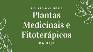 Aula 2  I Curso Online de Plantas Medicinais e Fitoterápicos da UFJF [upl. by Ainatnas565]