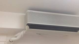 Vintage Rasonic brand  mini split type air conditioner in an education center classroom [upl. by Ednihek311]