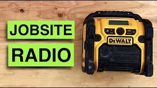 Cool phone compartment Dewalt DCR018 Compact Jobsite Radio  REVIEW [upl. by Carpenter67]