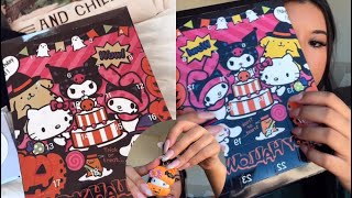 UNBOXING SPOOKY HELLO KITTY SANRIO HALLOWEEN ADVENT CALENDAR [upl. by Agna878]