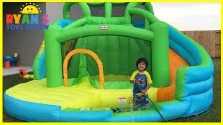 GIANT INFLATABLE SLIDE for kids Little Tikes Bounce House [upl. by Ennaeilsel]