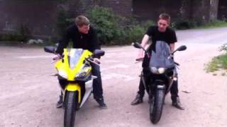 Aprilia rs 125 vs Yamaha yzf r125 Sound check [upl. by Aikehs654]