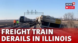 Freight Train Derails In Matteson Evacuation Of Residents Ordered  US News Live  N18G [upl. by Cyndy]