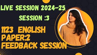 Olevels English session 03 1123 Feedback Paper 2 [upl. by Enyrb]