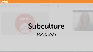 Subculture  Sociology  Chegg Tutors [upl. by Roon]