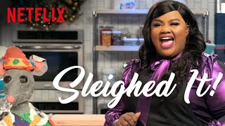 Nicole Byer Tries To Bake a Giant Mouse  Sleighed It  Full Episode  Netflix [upl. by Pascasia]