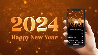 Beautiful Happy New Year 2024 Motion Graphics and wishes Videos  Royalty Free [upl. by Neltiak281]