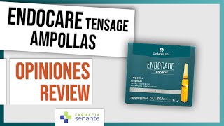 ENDOCARE TENSAGE Ampollas Opiniones 💚Ampollas Regeneradoras Antiarrugas Tensage ⭐FARMACIA SENANTE [upl. by Libyc]