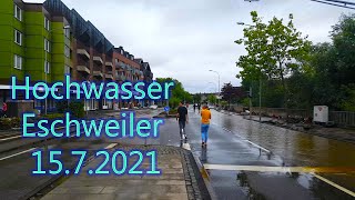 Hochwasser  Stadt Eschweiler  Nordrhein Westfalen  Flood in Germany [upl. by Margaret]