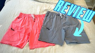 Review Kayrth Mens Swim Trunks Quick Dry Board Shorts with 5 Pockets amp No Mesh Liner [upl. by Ecinrev]