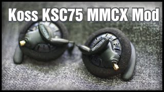 Koss KSC75 mmcx detachable mod Tutorial [upl. by Mccutcheon525]