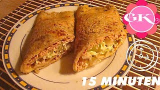 Thunfisch Wraps ● Wraps mit Thunfisch warm  kalt ● Wraps mit Thunfisch Rezept ● Rezepte Abendessen [upl. by Sofer273]