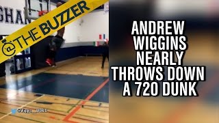 Andrew Wiggins attempts 720 dunk  TheBuzzer  FOX SPORTS [upl. by Friedberg]