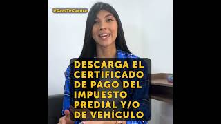 Descarga el certificado de pago del impuesto Predial yo de Vehículo [upl. by Ezechiel]