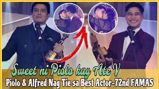 PIOLO PASCUAL TIE WITH ALFRED VARGAS FOR BEST ACTOR at the 72nd FAMAS AWARDS [upl. by Tada]