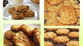 Receta casera de Galletas de avena con leche  Dieta sana [upl. by Yevreh171]