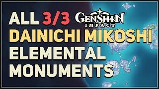 All Dainichi Mikoshi Elemental Monument Totem Puzzles Genshin Impact [upl. by Ames471]