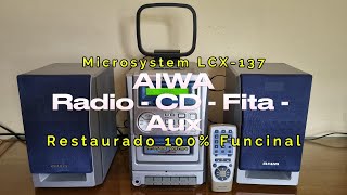 MicroSystem Aiwa LCX137 Restaurado muito novo com controle [upl. by Maurer688]