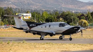 Pilatus PC12 NGX Taking off and Landing Tobalaba Aerodrome [upl. by Leanatan]