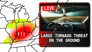 TORNADO Threat Midwest  As It Happened [upl. by Sad]