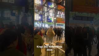 Amsterdam Train Station on Kings Day [upl. by Lihcox]