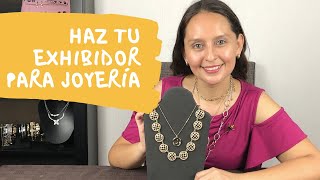 ¿Cómo hacer un exhibidor de collares de moda de cartón  para joyería  casero DIY  Tips joyeria [upl. by Gayle314]